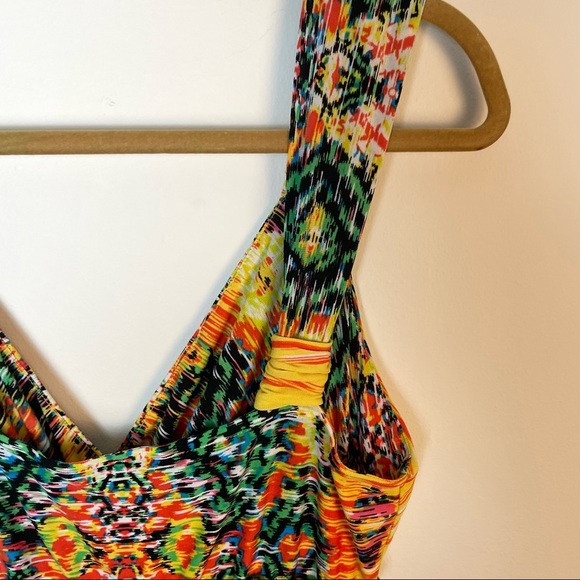 eei New York Vibrant Abstract Printed Vacation Maxi Dress Size 10 - Picture 9 of 11